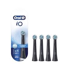 Oral-B iO Series Ultimate Clean Black, Original Replacement Brush Heads, 4 pack